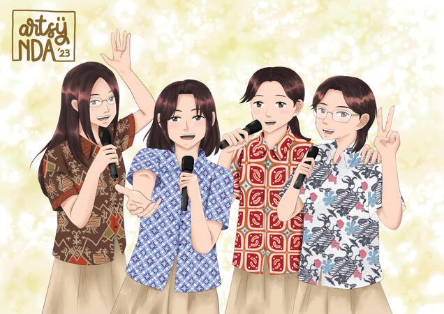 Artsynda's commission result for proportional, waist up, with additional pattern